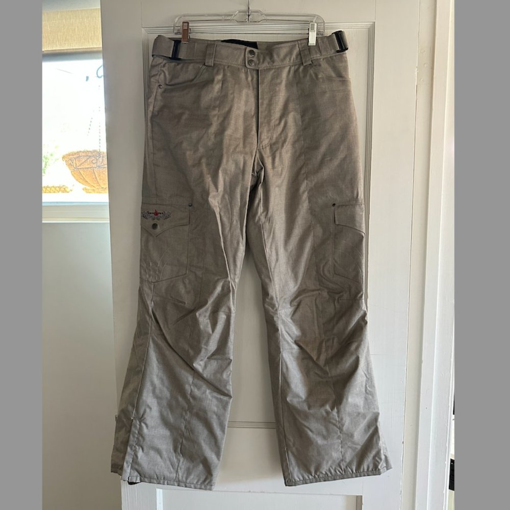Kemper Women's Ski Snowboard Pants, Beige Style 3726, Size: Large, EUC